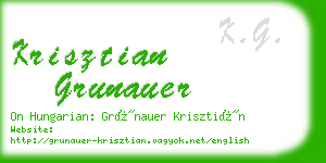 krisztian grunauer business card